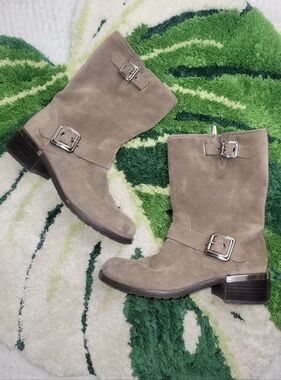 Vince Camuto Tan Suede Engineer Boot